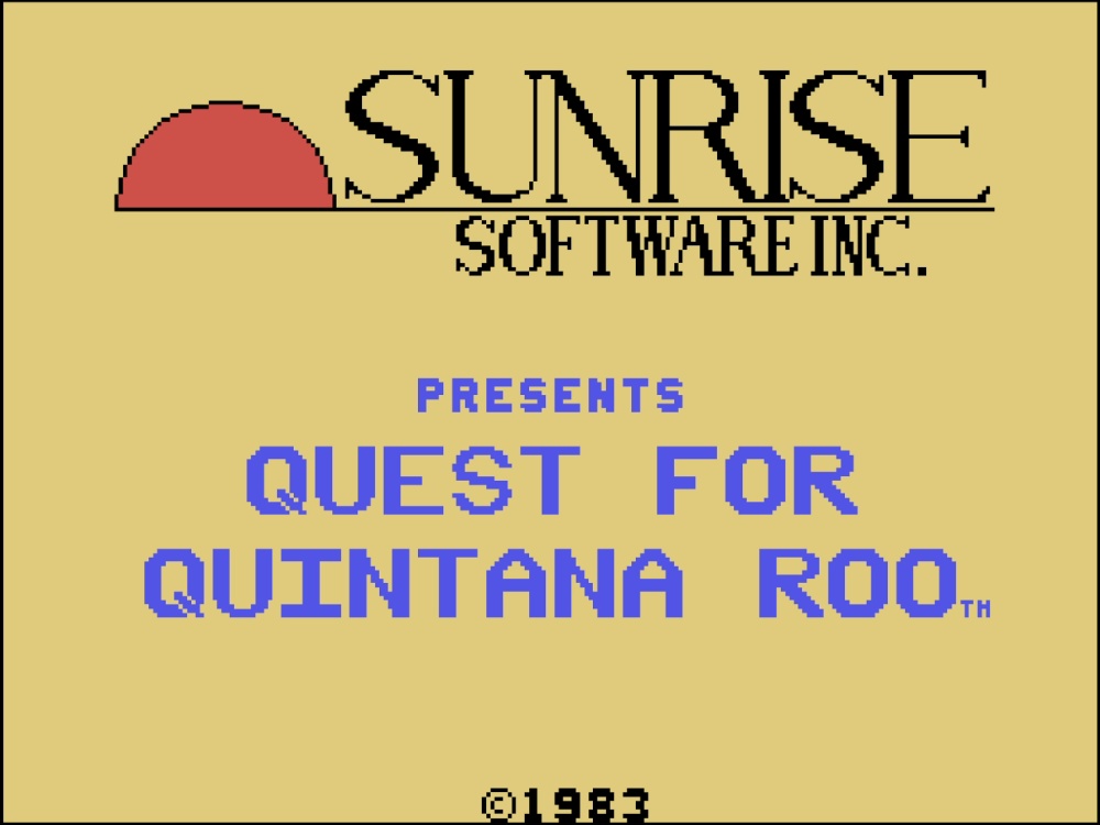 Title Screen of Quest for Quintana Roo for Colecovision
